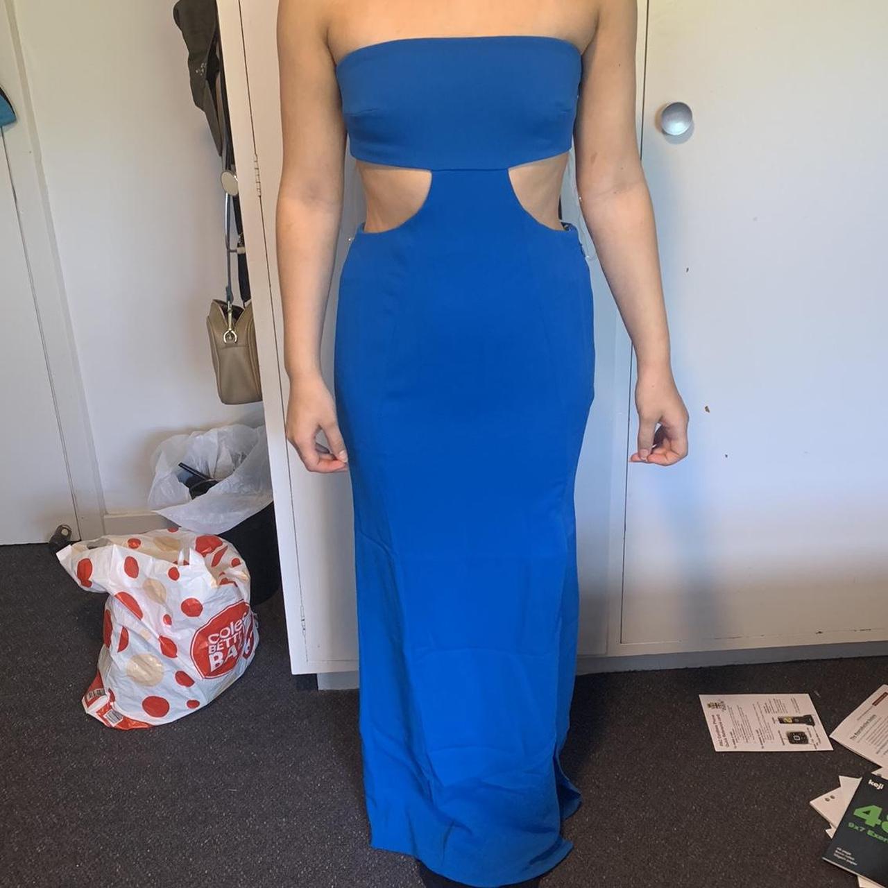 HOUSE OF CB ALTANA BLUE BALL GOWN FORMAL... Depop