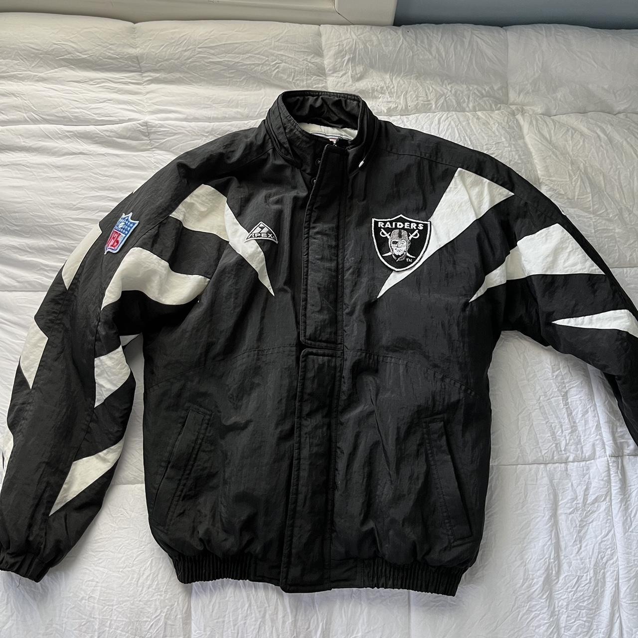 NFL Men's Black and White Coat | Depop