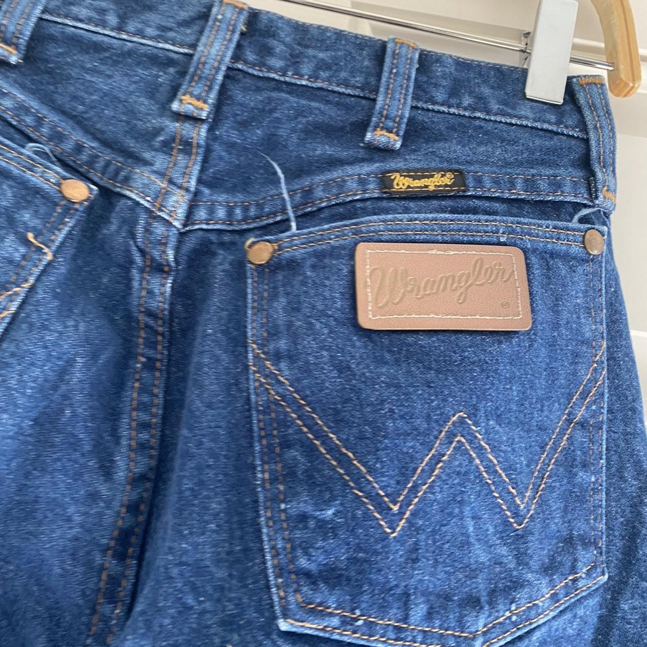 Vintage store 70s Wrangler Jeans Mom Style Made in USA 9 x 32 Blue Thick Utility 80s