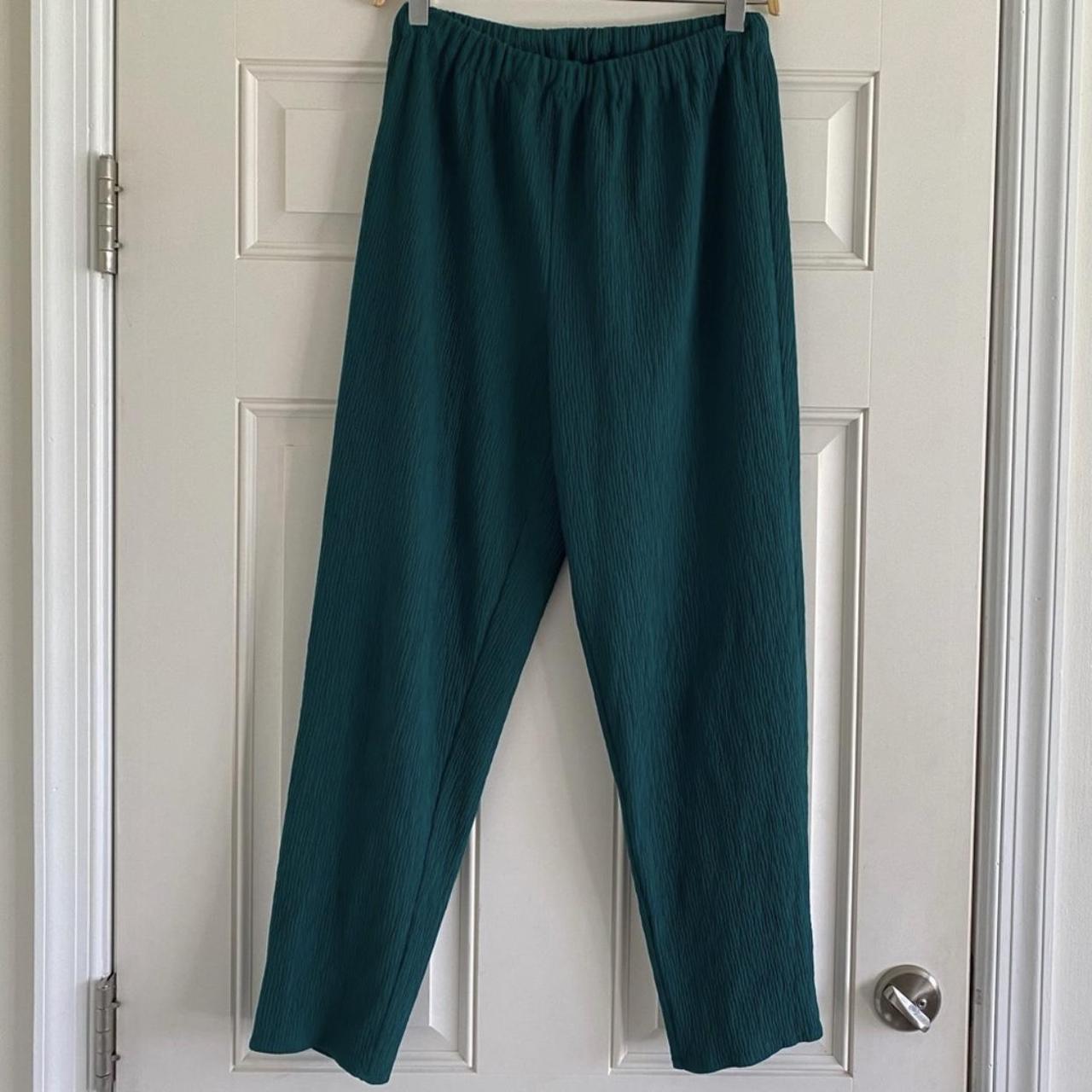 Vintage 80s Willy Dee Emerald Green Pants Trousers... - Depop