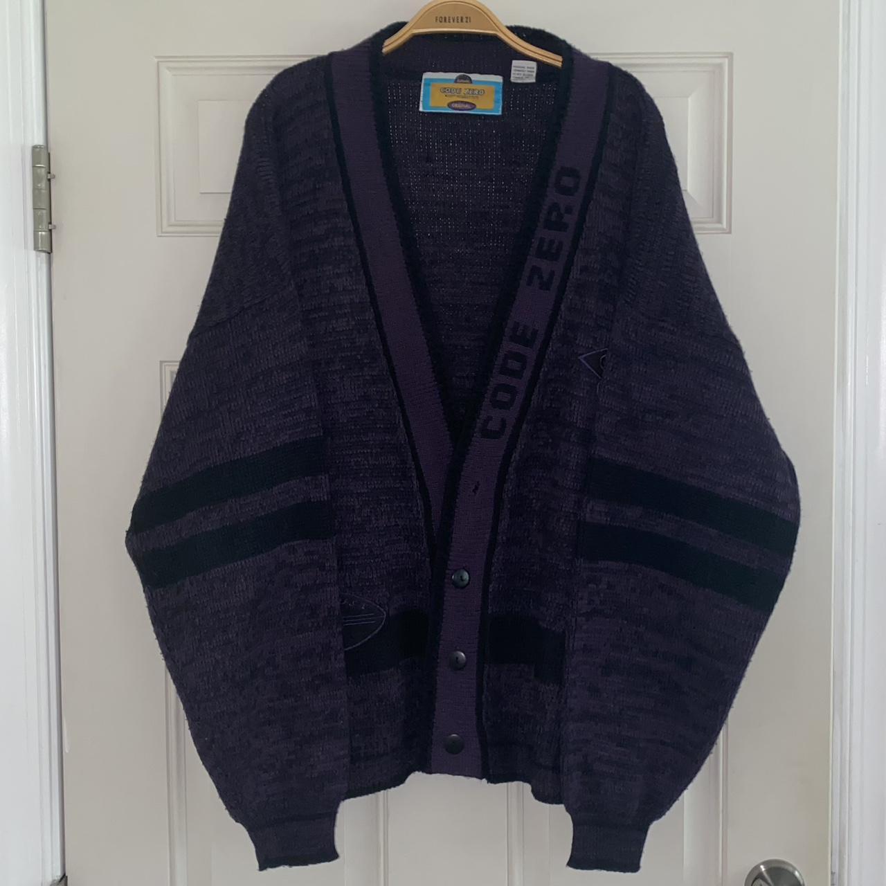 Vintage 90s Zero Cardigan Sweater Varsity Style. Depop