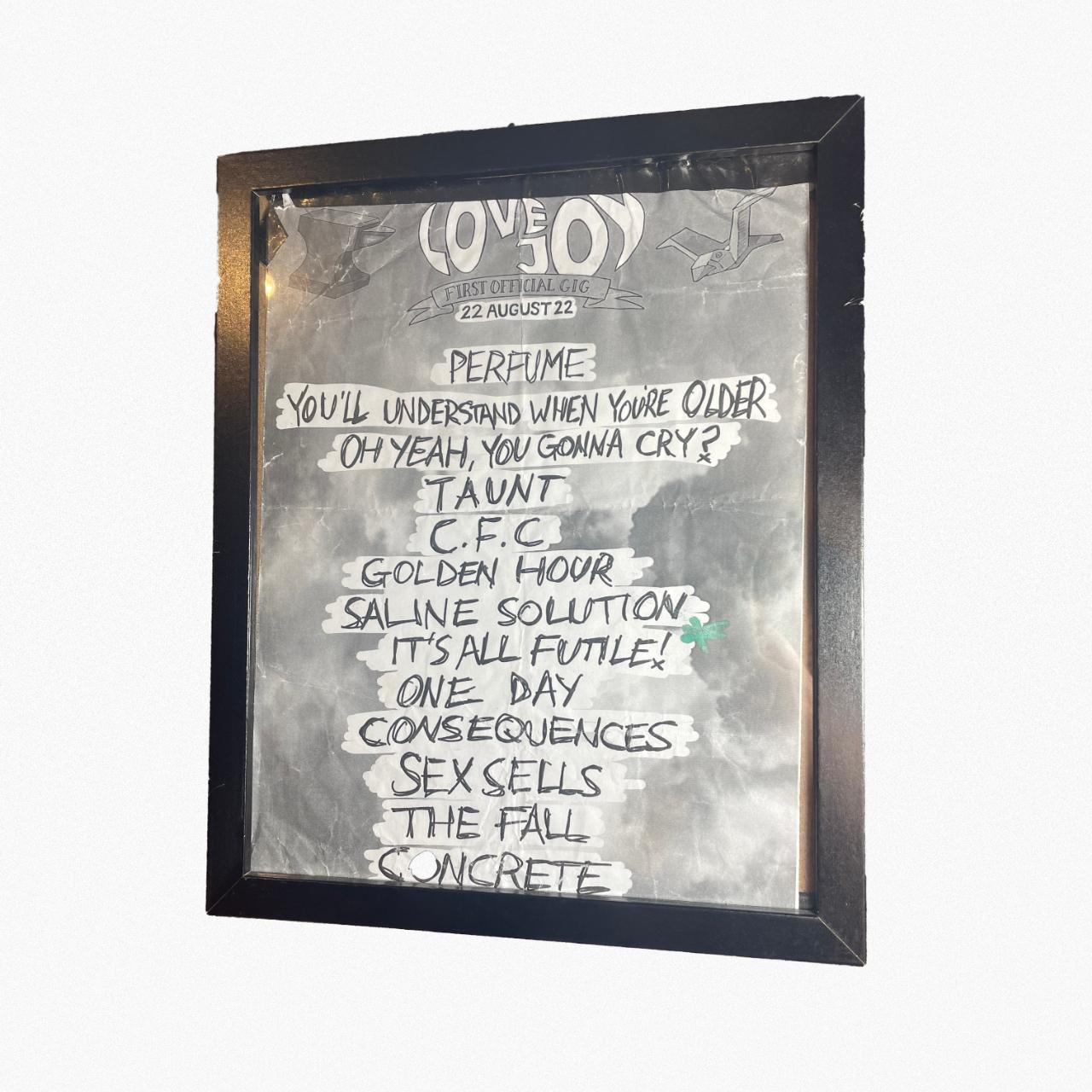 LOVEJOY SETLIST FROM THEIR FIRST EVER SHOW OFFERS... Depop