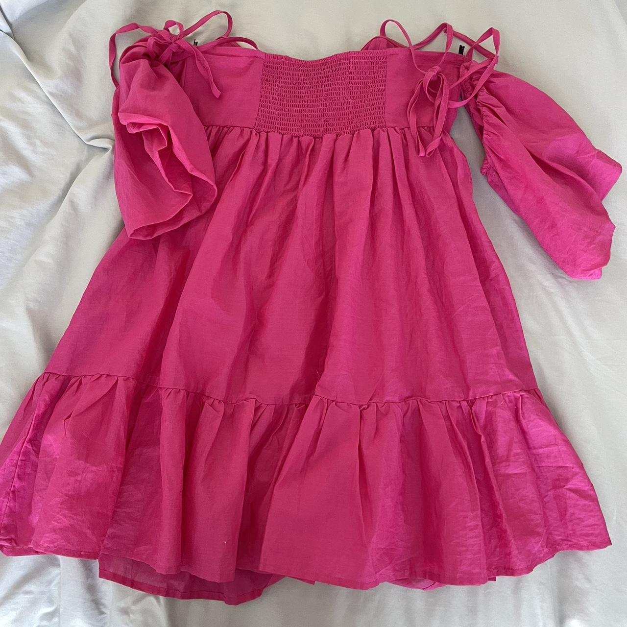 pink puffy dress •no flaws! •perfect condition, so... - Depop