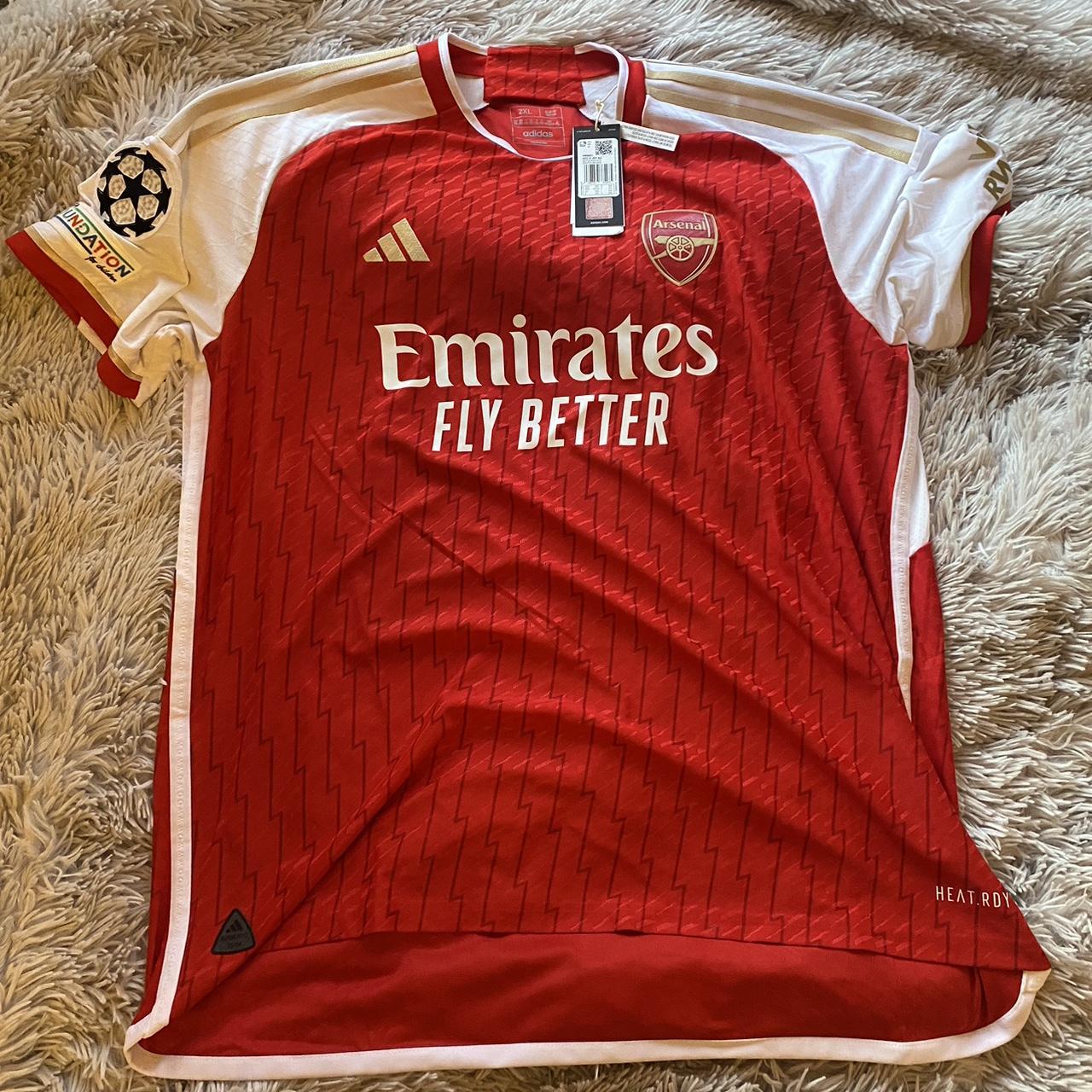 100% REAL AUTHENTIC ARSENAL 23/24 HOME SHIRT Can... - Depop