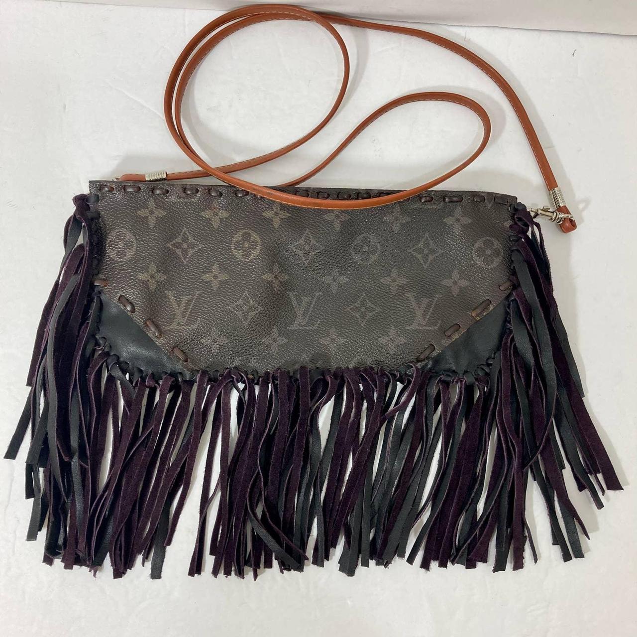 Authentic Louis Vuitton Reworked Fringe Crossbody Bag With 