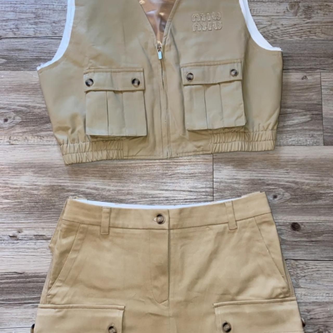 Miu miu skirt and vest set size (M) Pre - lover | Depop
