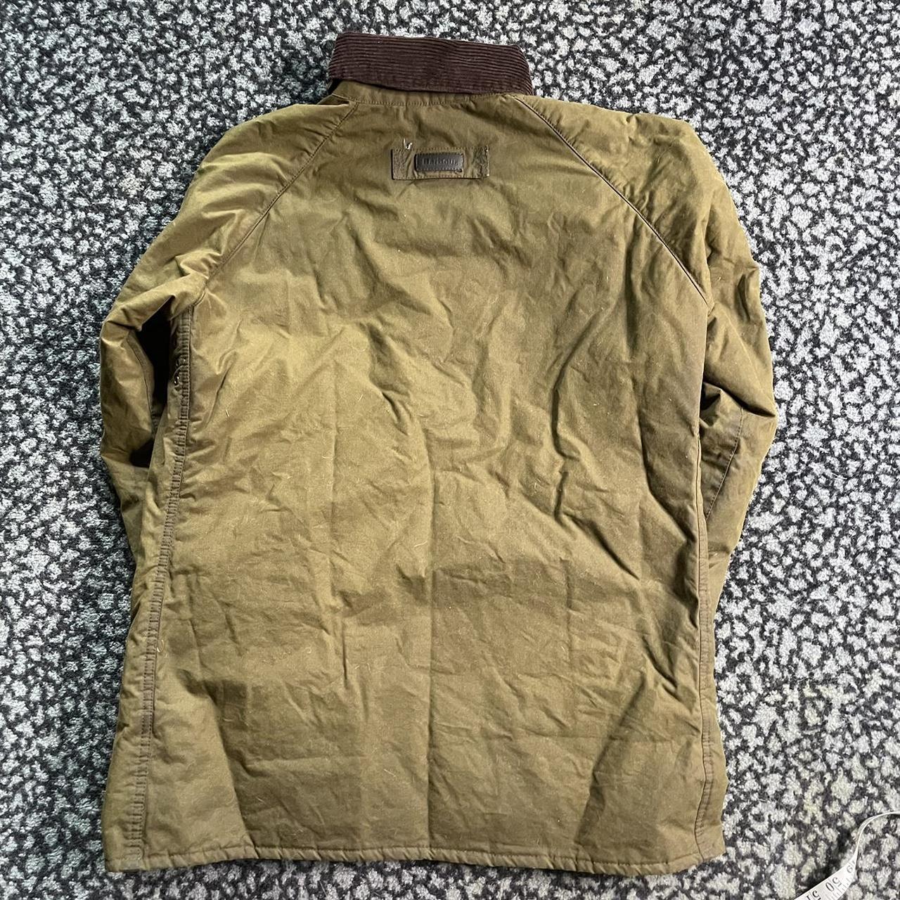 vintage barbour wax jacket really nice olive green... - Depop