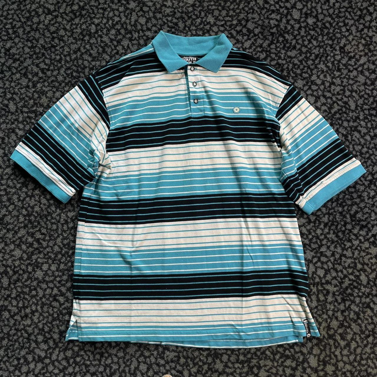 vintage y2k striped southpole polo shirt perfect... - Depop