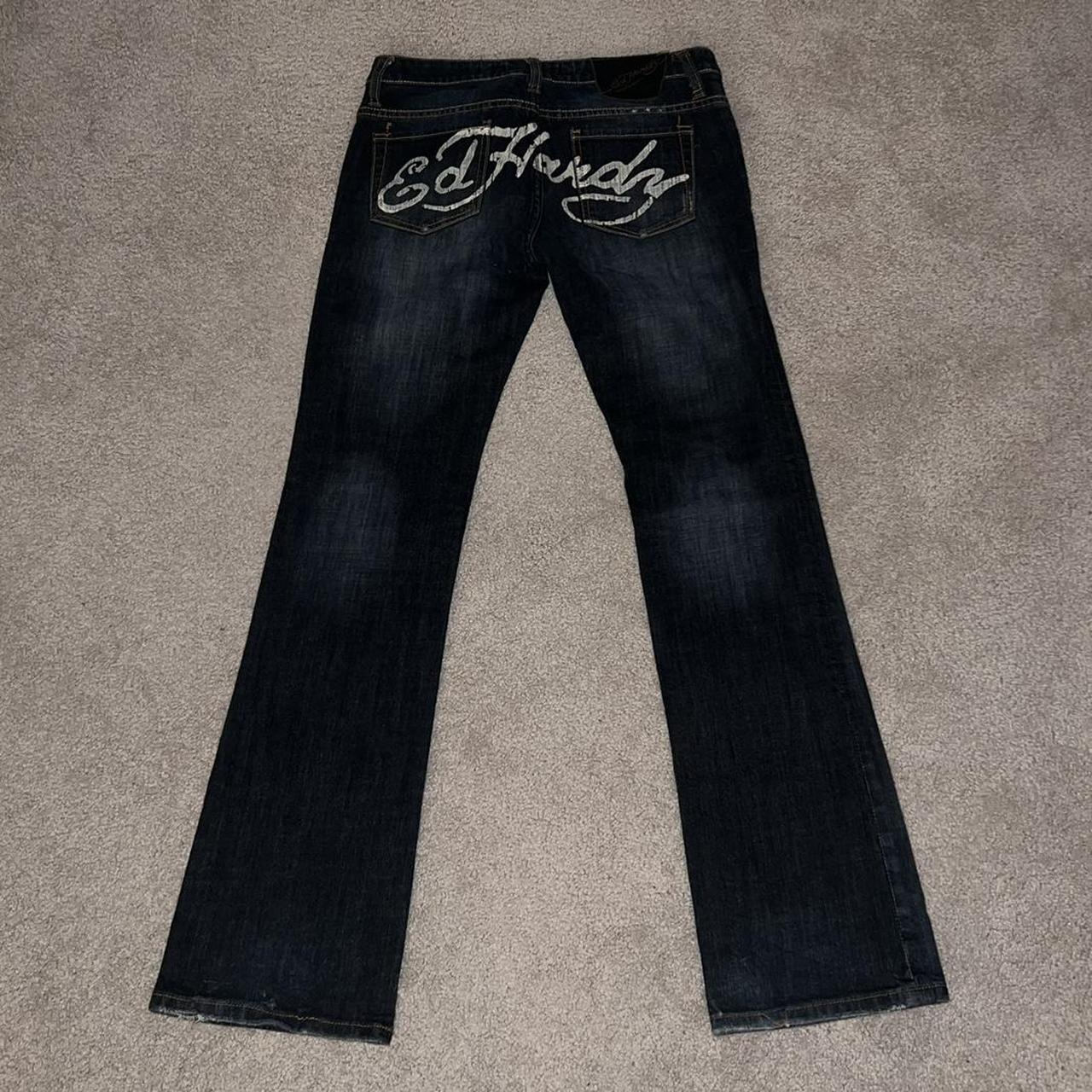 Christian audigier dark wash boot cut online jeans