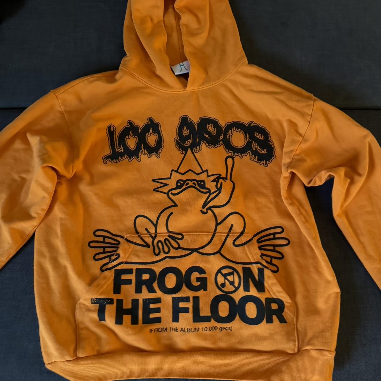 ONLINE CERAMICS X 100 gecs Frog On The Floor Hoodie... - Depop