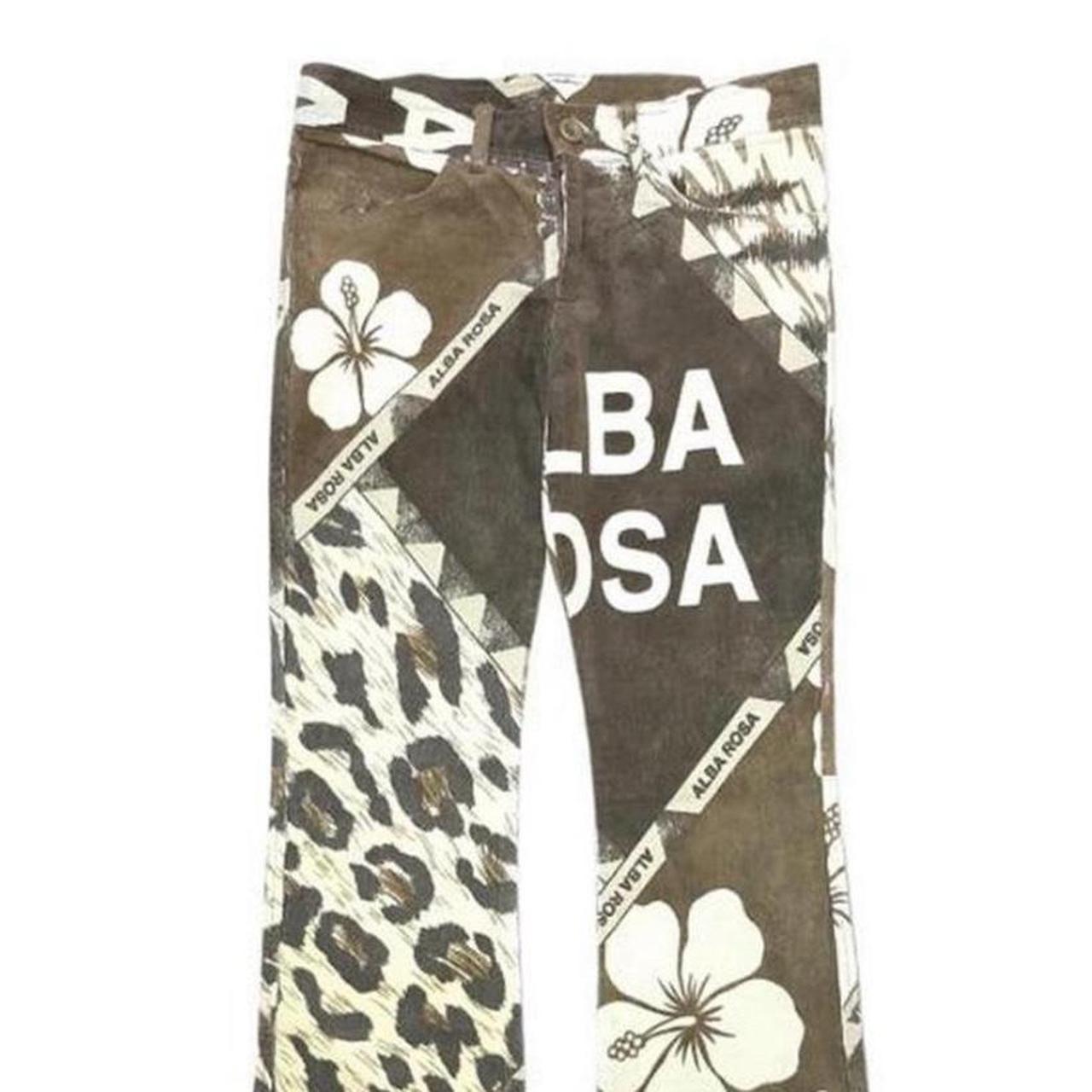 𖦹𖦹𖦹 Alba Rosa low waist graphic corduroy jeans -... - Depop