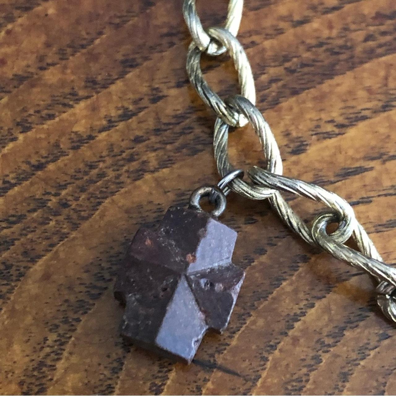 Vintage St Andrews cross triple staurolite buy gold link bracelet