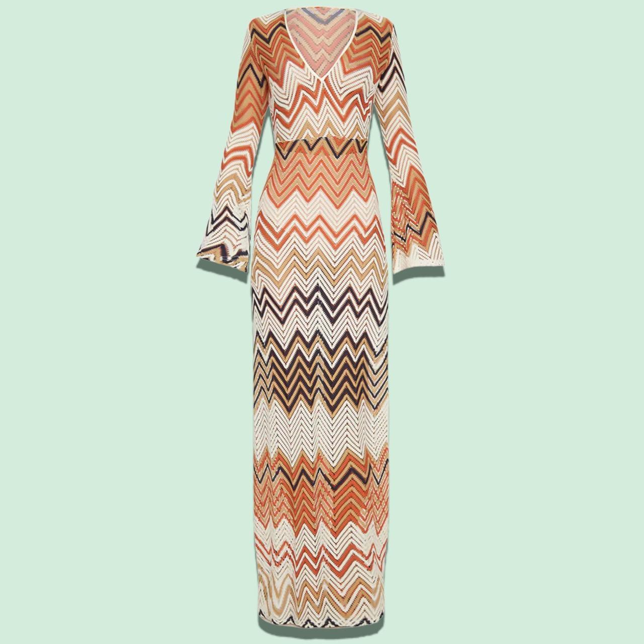 Chevron print maxi sales dress