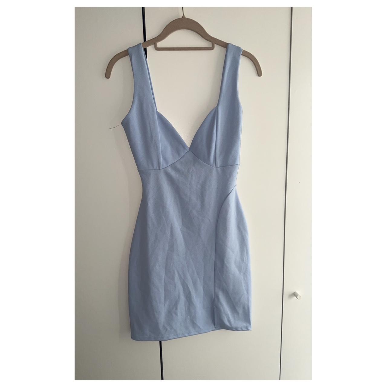 Pink Vanilla Women's Blue Dress | Depop