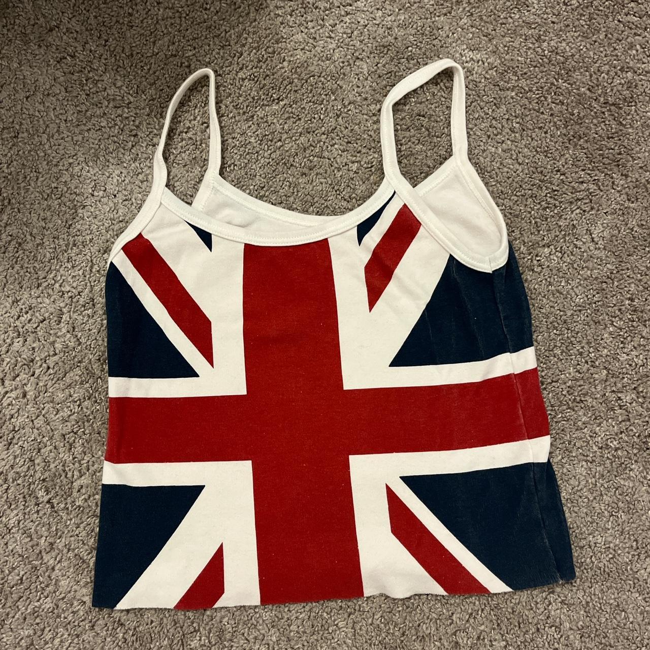 brandy melville union jack flag tank hardly worn... Depop