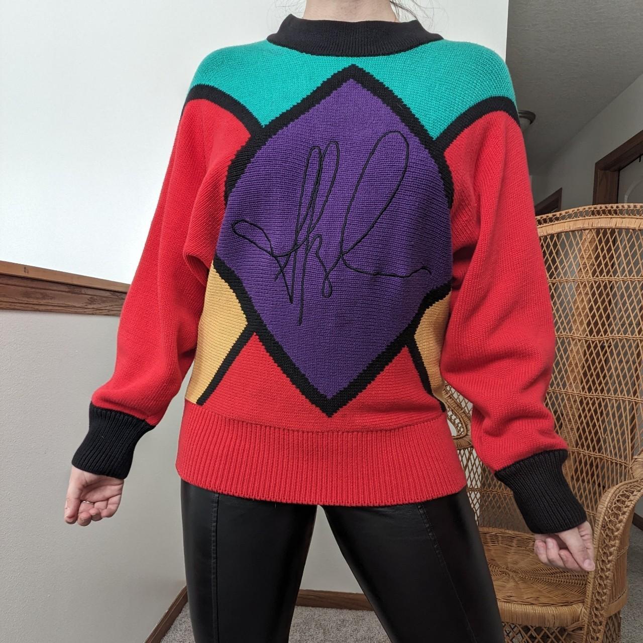 Color block 80s online sweater