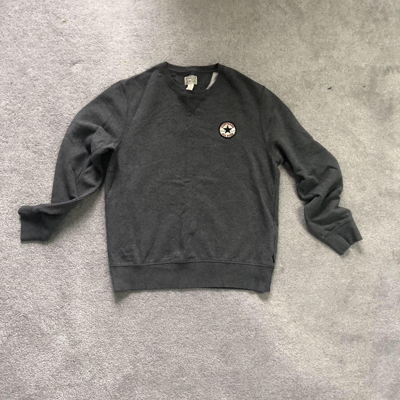 Grey on sale converse jumper