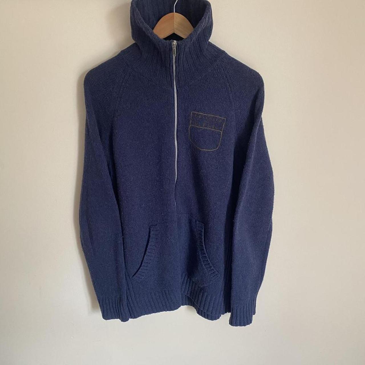 2000s vintage wool Diesel knitted zip up jumper.... - Depop