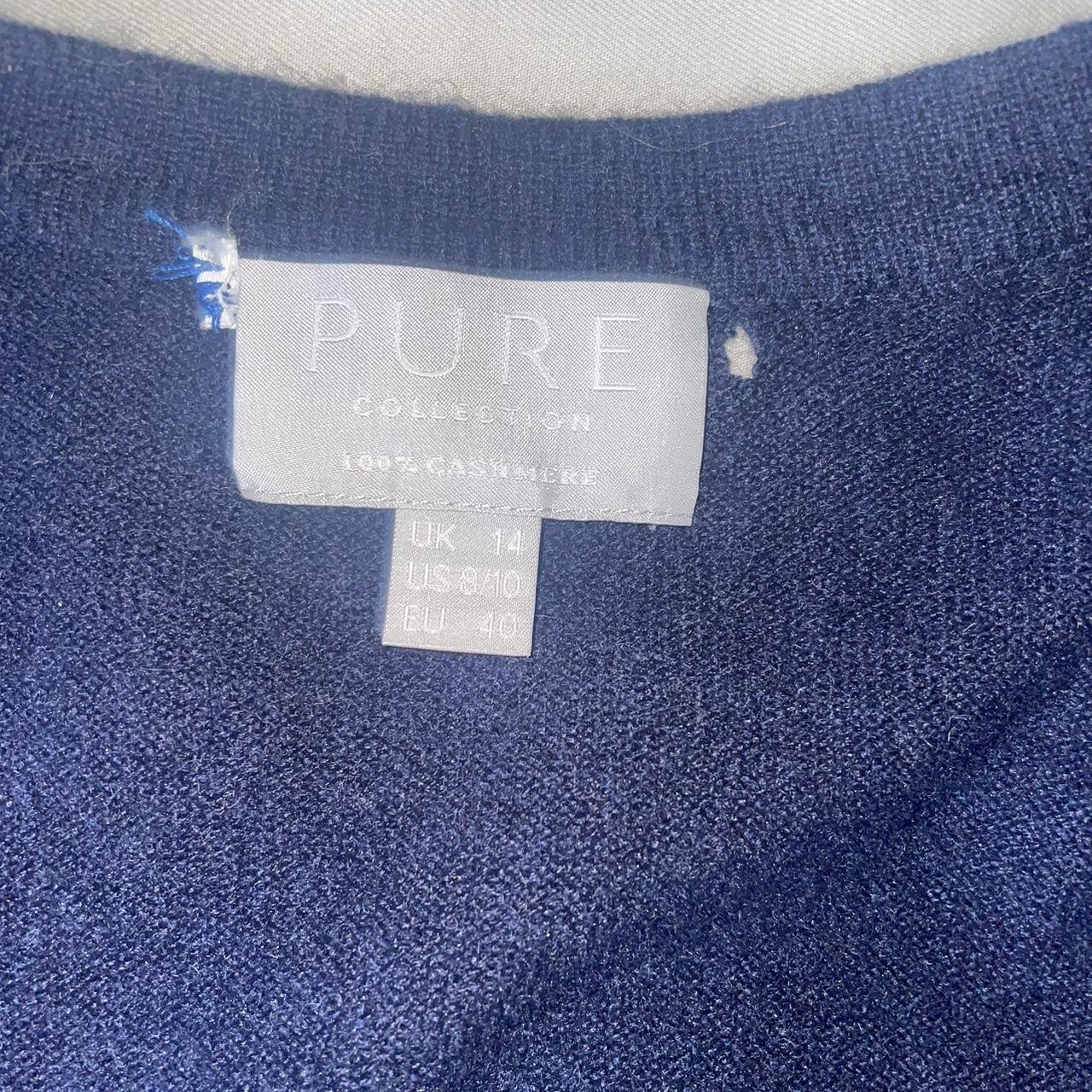 Pure 100% cashmere - basic navy cardigan from PURE... - Depop