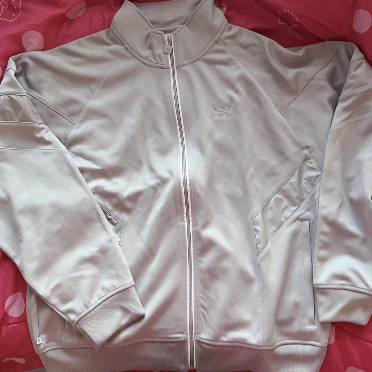 adidas rekive reflective track jacket in grey brand... Depop