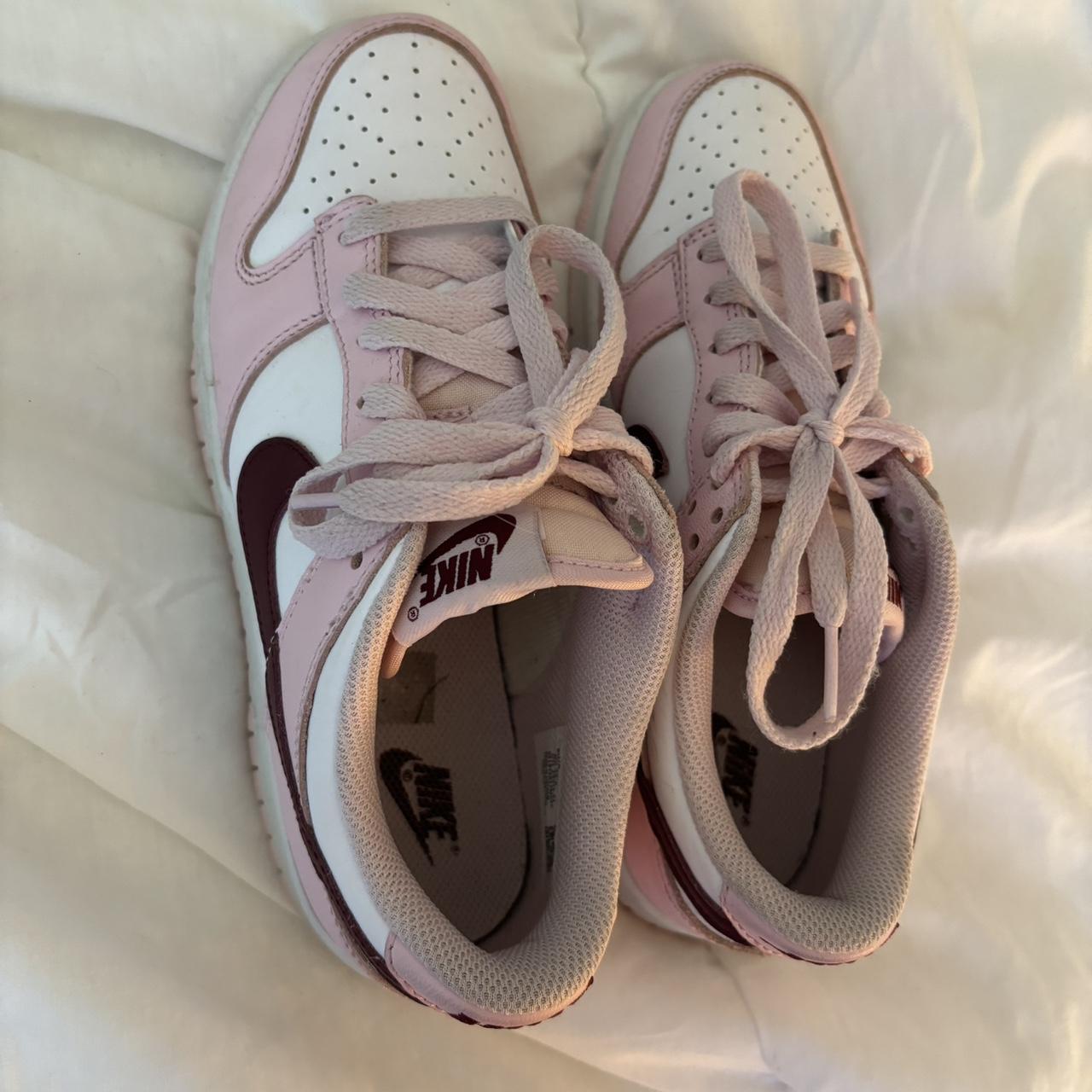 light blue dunks with pink