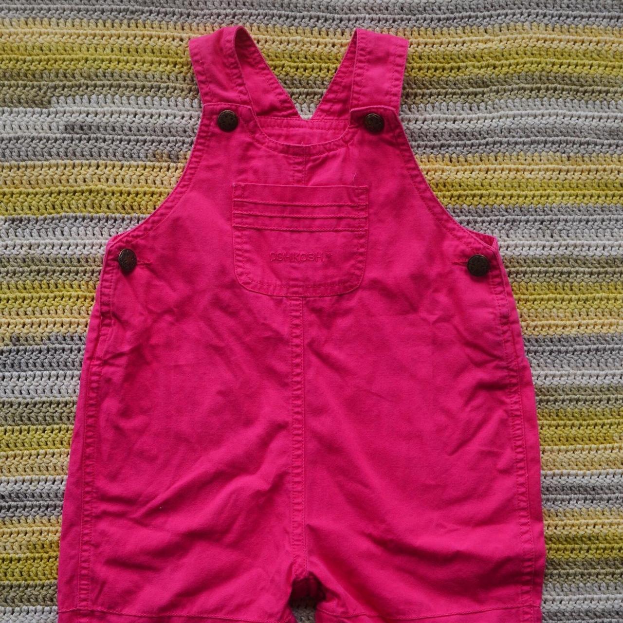 💗 Hot Pink Vintage Oshkosh B’gosh Overalls With... - Depop