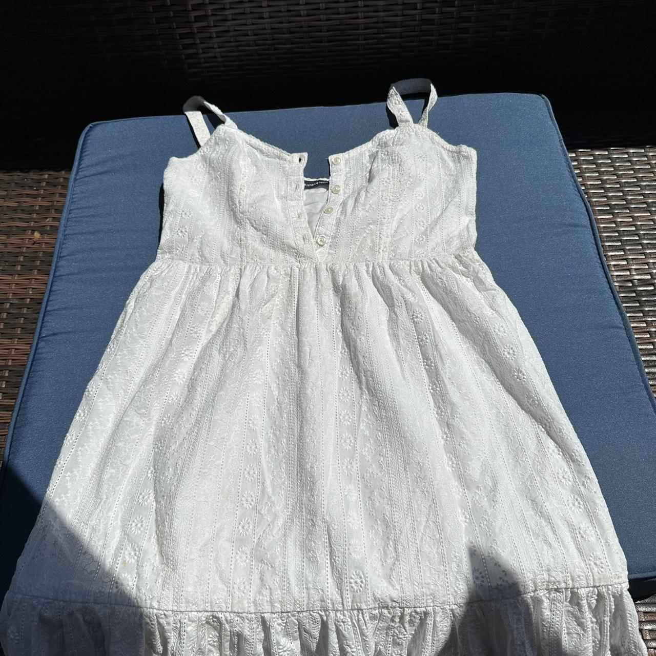 #brandy Melville midi / mini dress. White with... - Depop