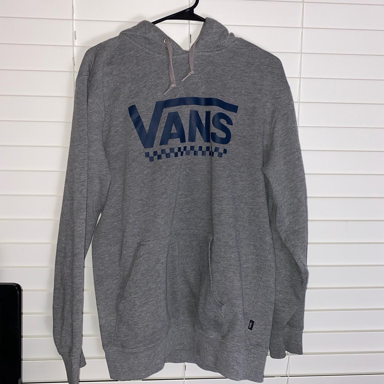 GREY VANS HOODIE size M mens so could fit S M or Depop