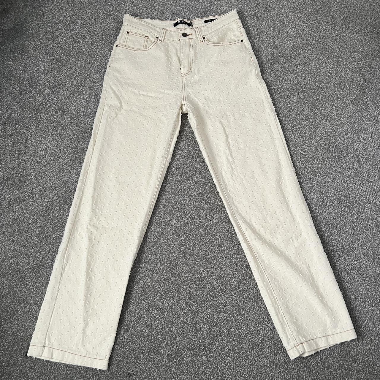Jaded London Men's Cream Jeans Depop