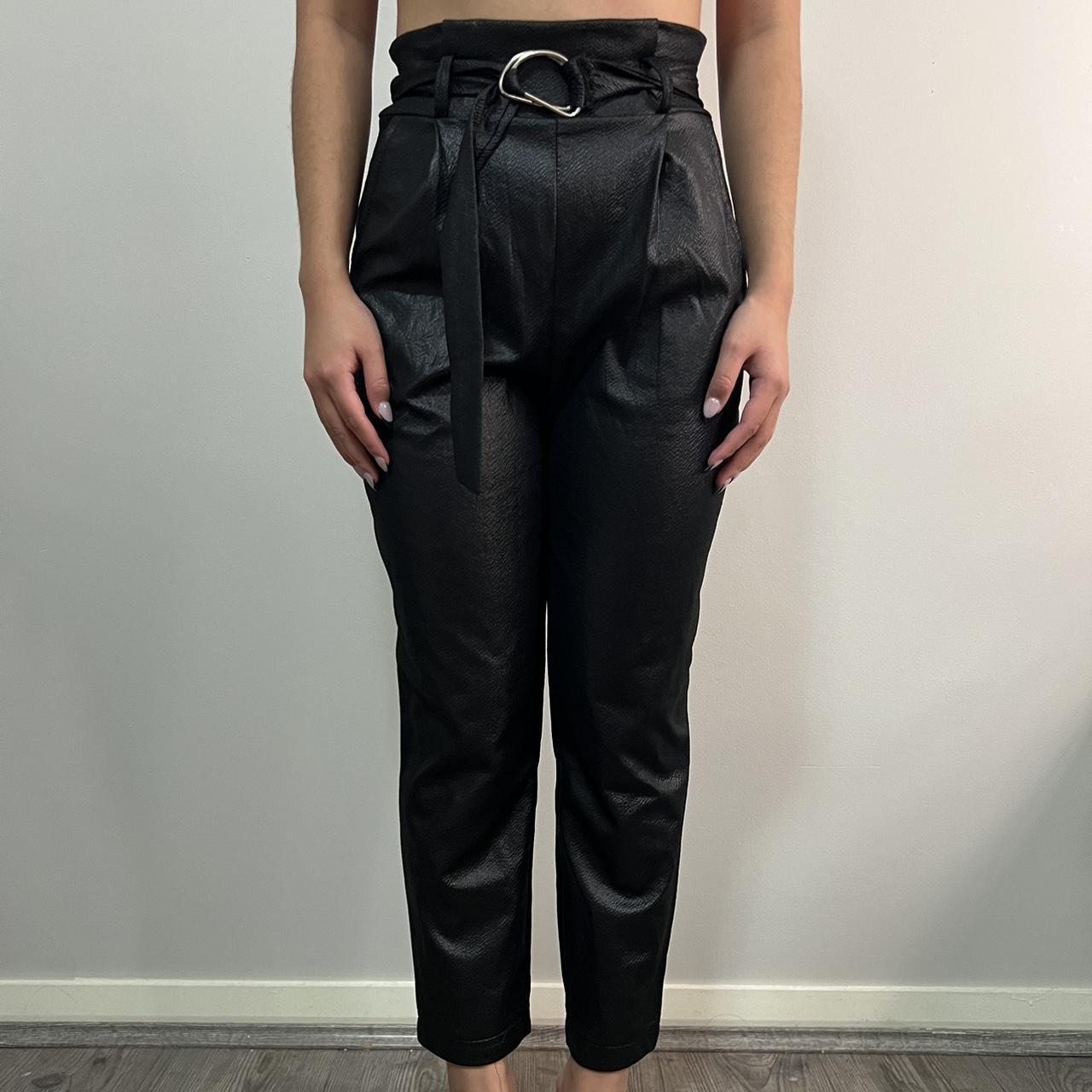 Boohoo Ladies Black High Waisted Trousers Black High Waisted