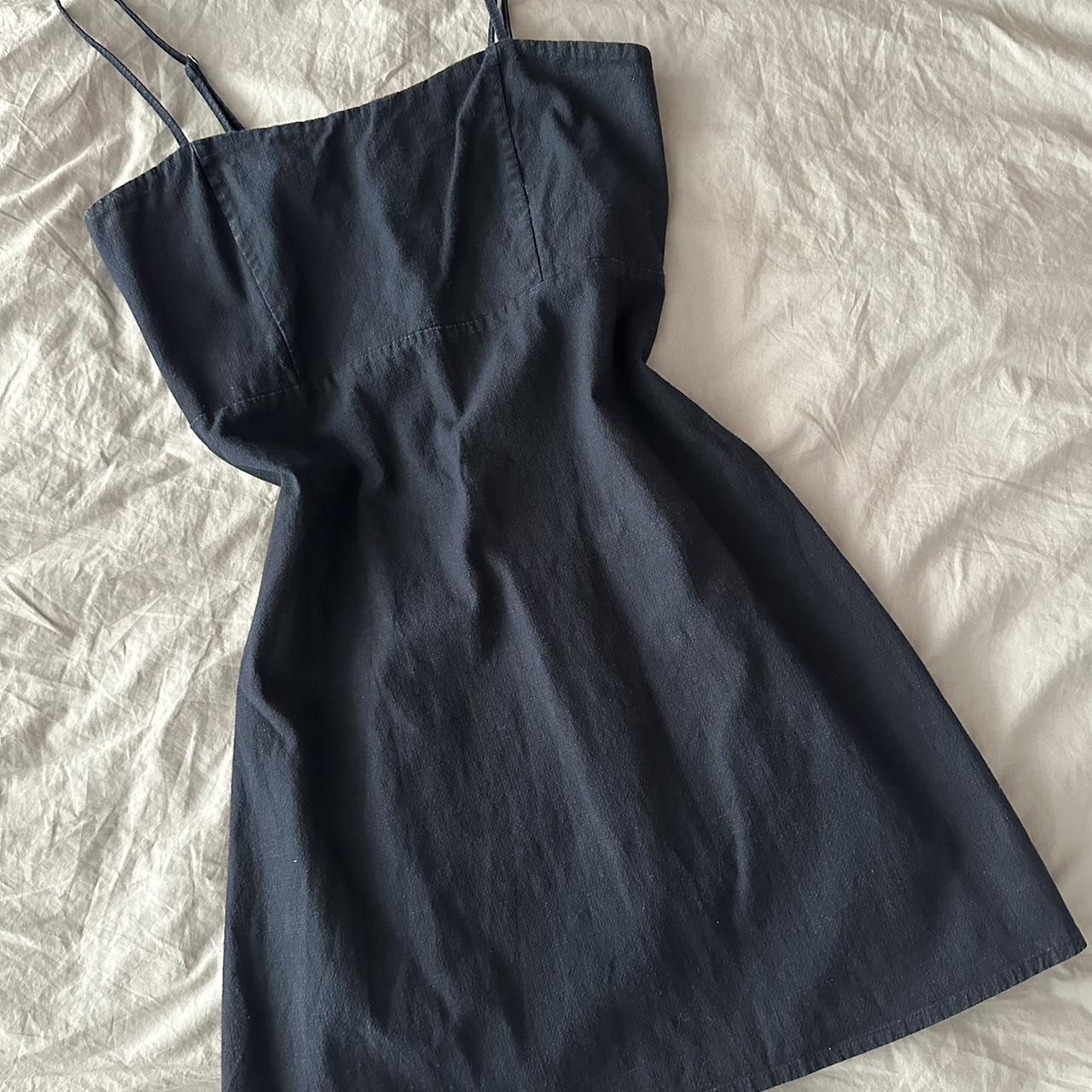 brandy melville navy karla dress one size worn. Depop