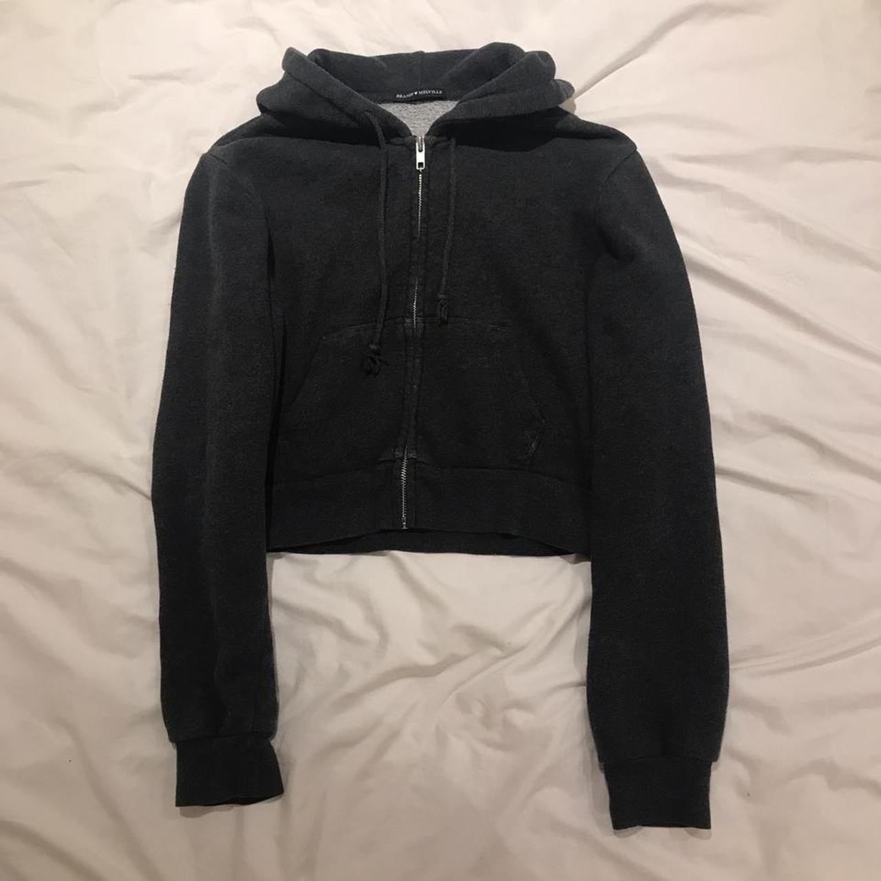 Brandy Melville Women's Grey Hoodie | Depop