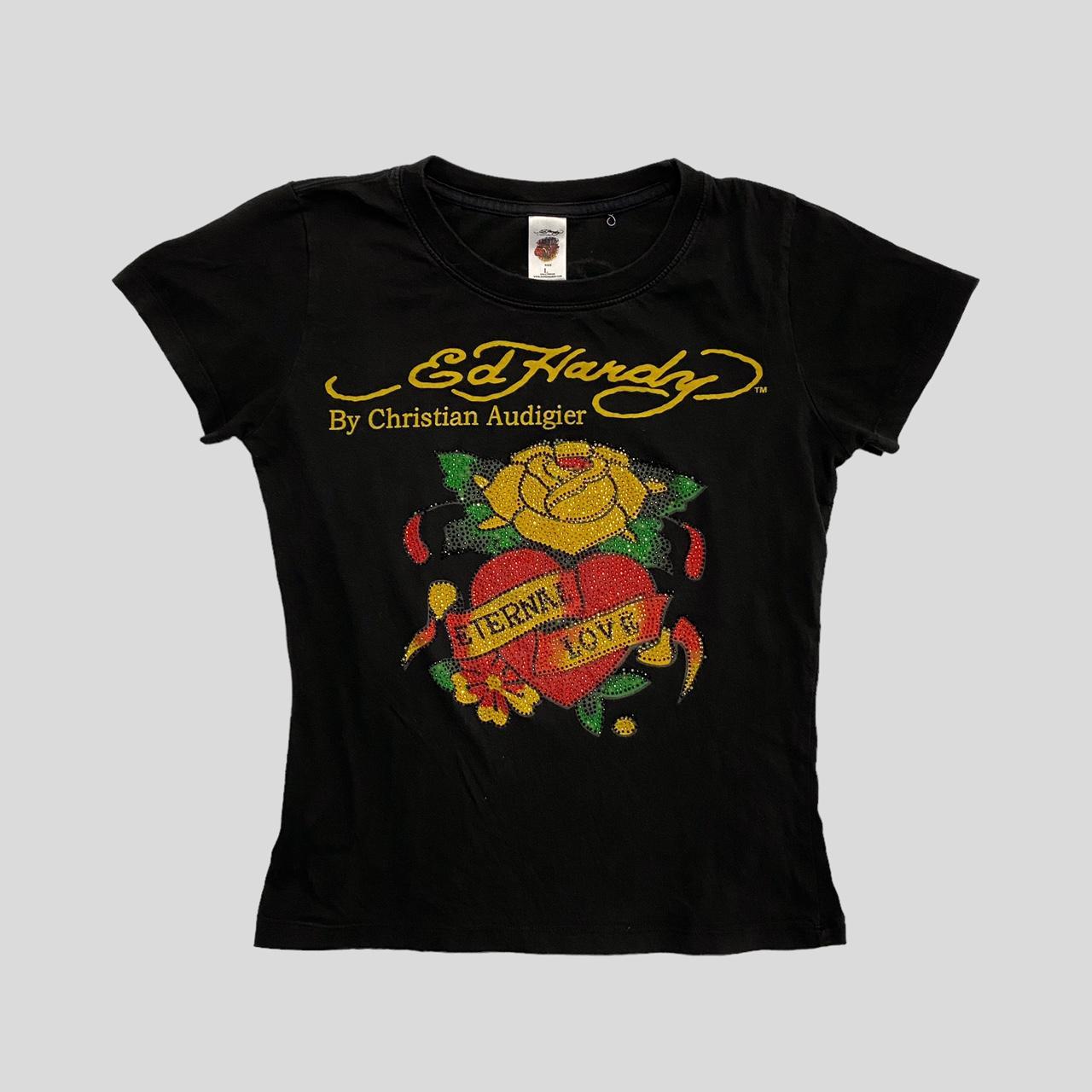 Y2K Ed Hardy baby tee ☆ Brand: Ed Hardy ☆ Size:... - Depop