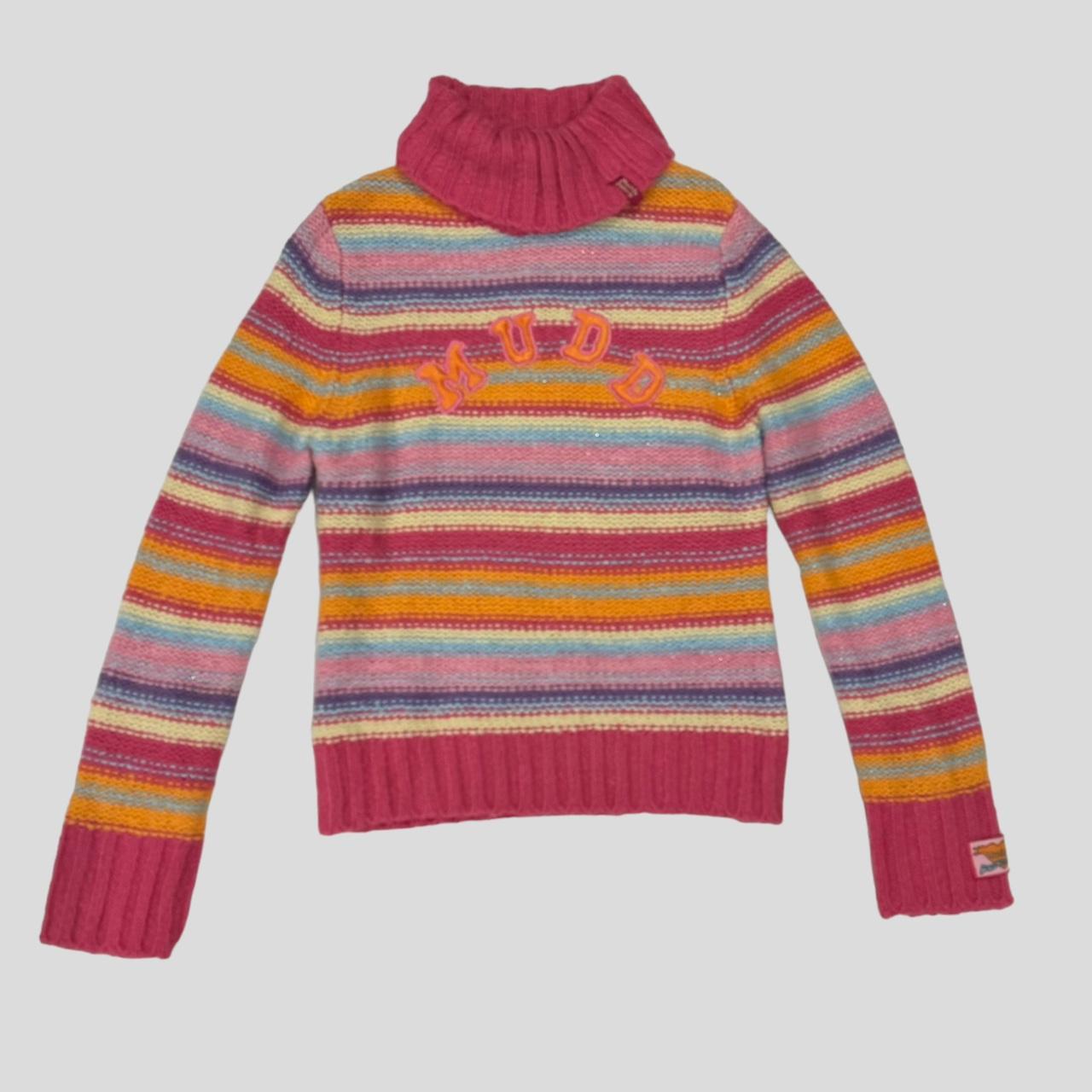 Y2K Mudd striped turtleneck sweater ☆ Brand Mudd... Depop