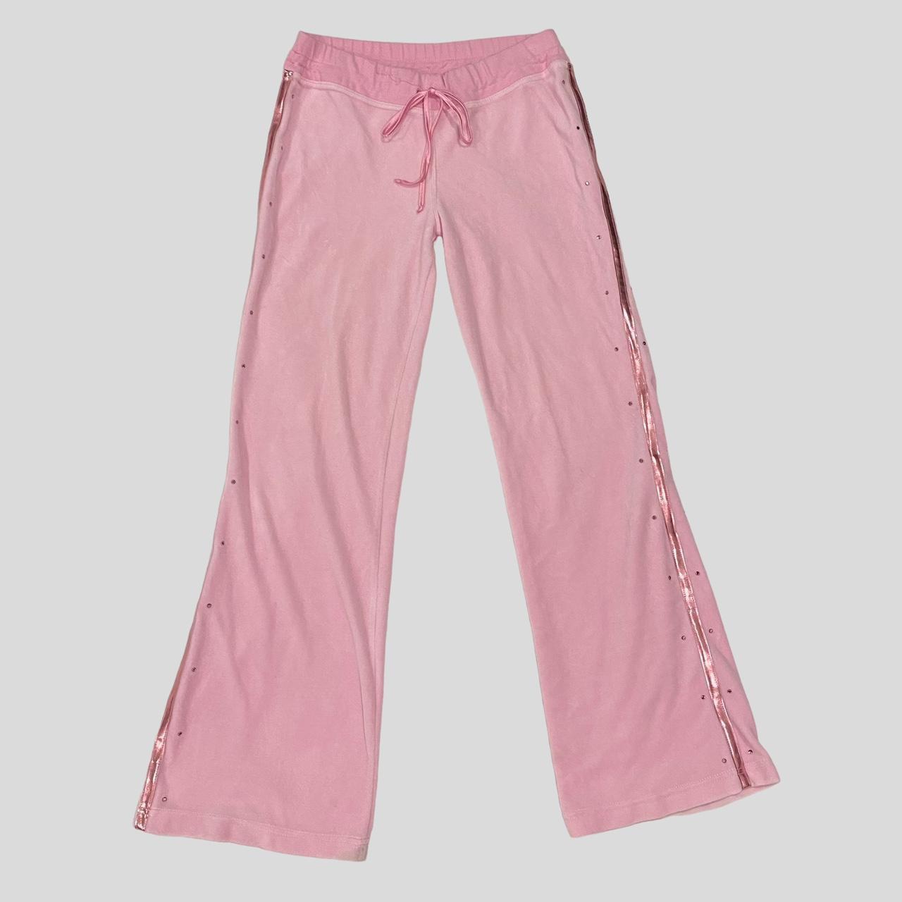Peach Pink Flare Sweatpants. Pretty okay condition. - Depop