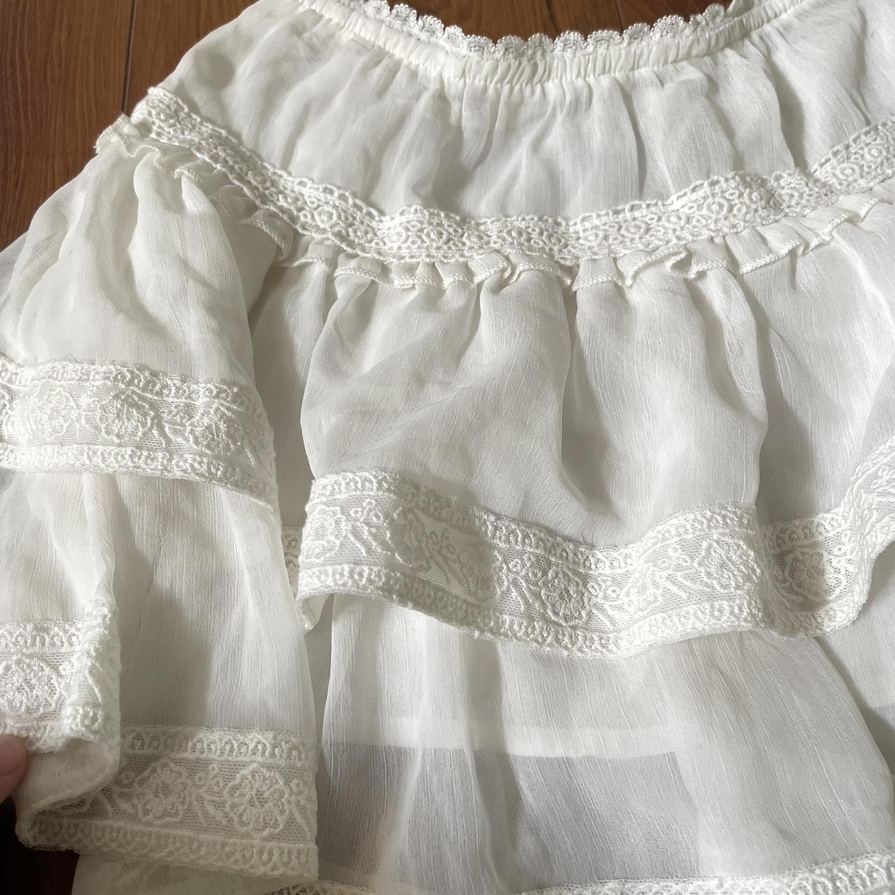 White mini skirt It’s urban outfitters Size- xs... - Depop