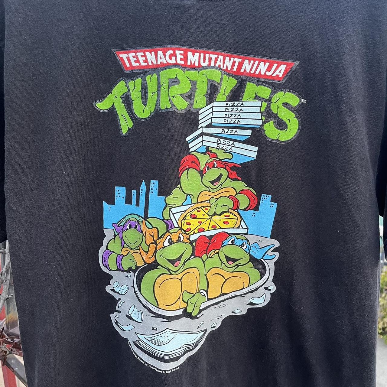 Vintage Black TMNT Teenage Mutant Ninja Turtles - Depop