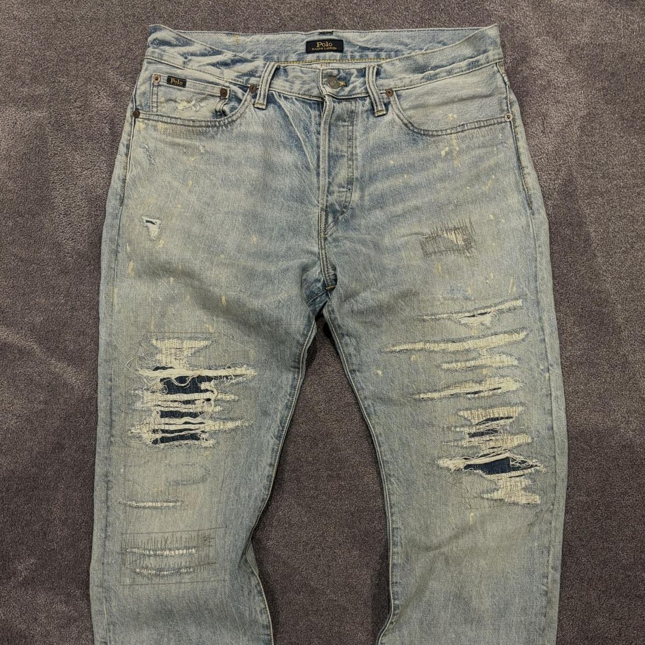 Polo Ralph online Lauren Sullivan Slim Distressed Ripped Jeans 32x30