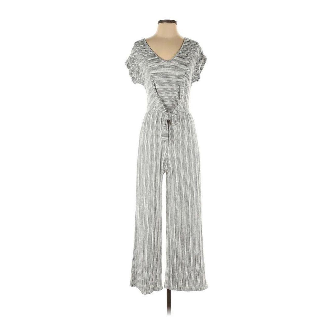 Caution to the store wind striped jumpsuit