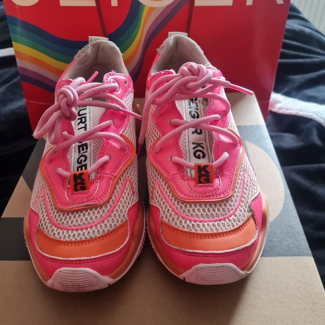 Pink kurt geiger trainers- Lulu Swirl, Worn once
