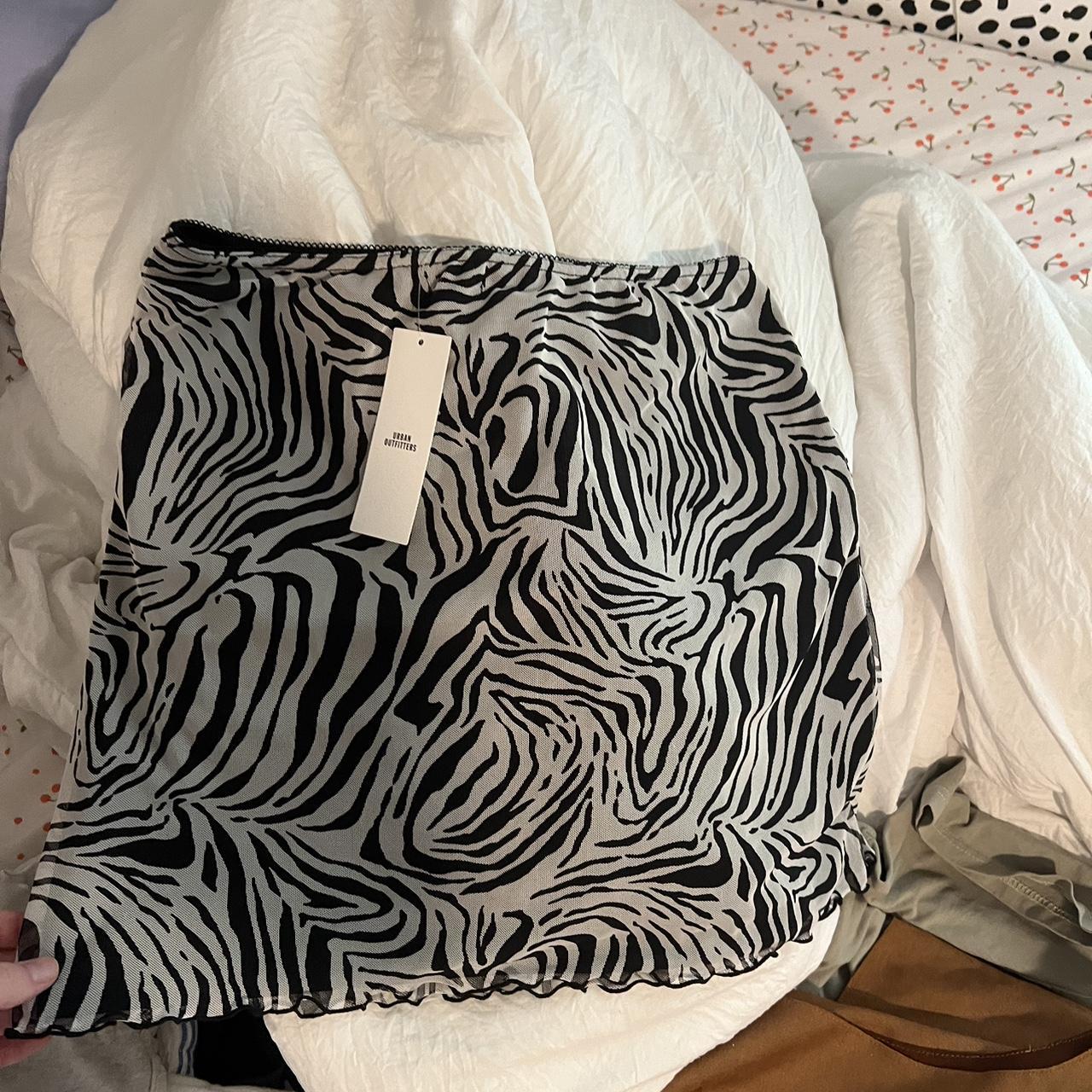 zebra print urban outfitters mini skirt -i love this... - Depop