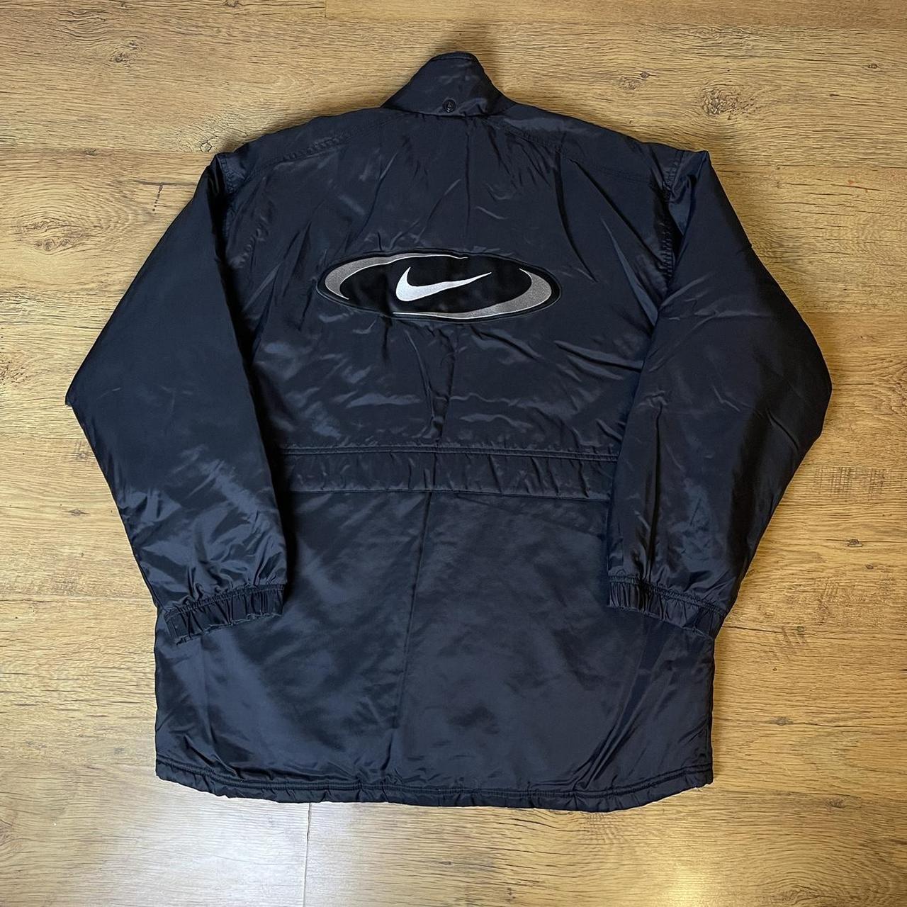 Vintage Nike Swoosh Embroidered Y2K Puffer... - Depop