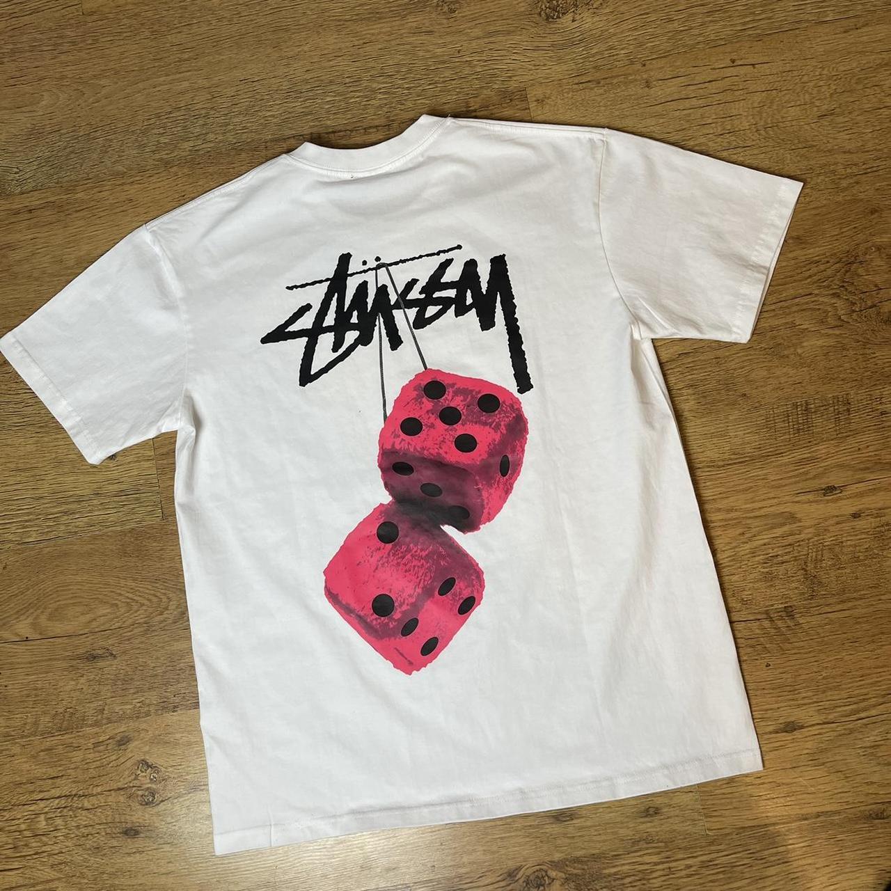 Vintage Stussy Dice Spellout Graphic Printed... - Depop