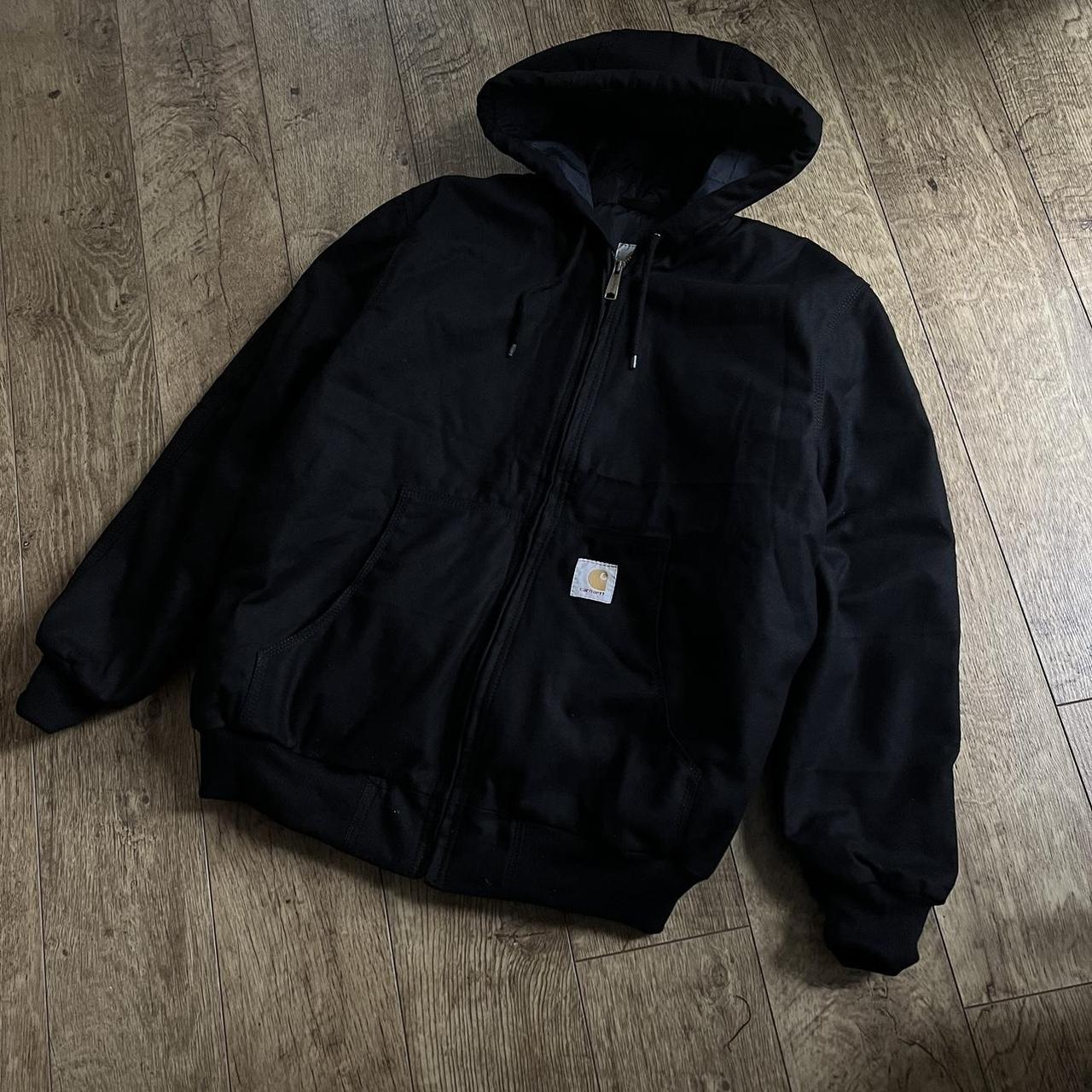 RARE Vintage Carhartt Blacked Out Reworked Hooded... - Depop
