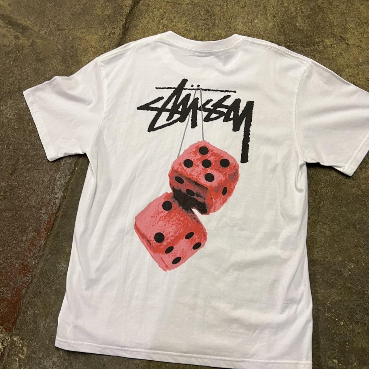 Vintage Stussy Dice Spellout Graphic Printed... - Depop