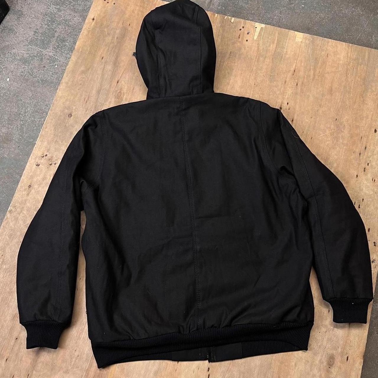 RARE Vintage Carhartt Blacked Out Reworked Hooded... - Depop