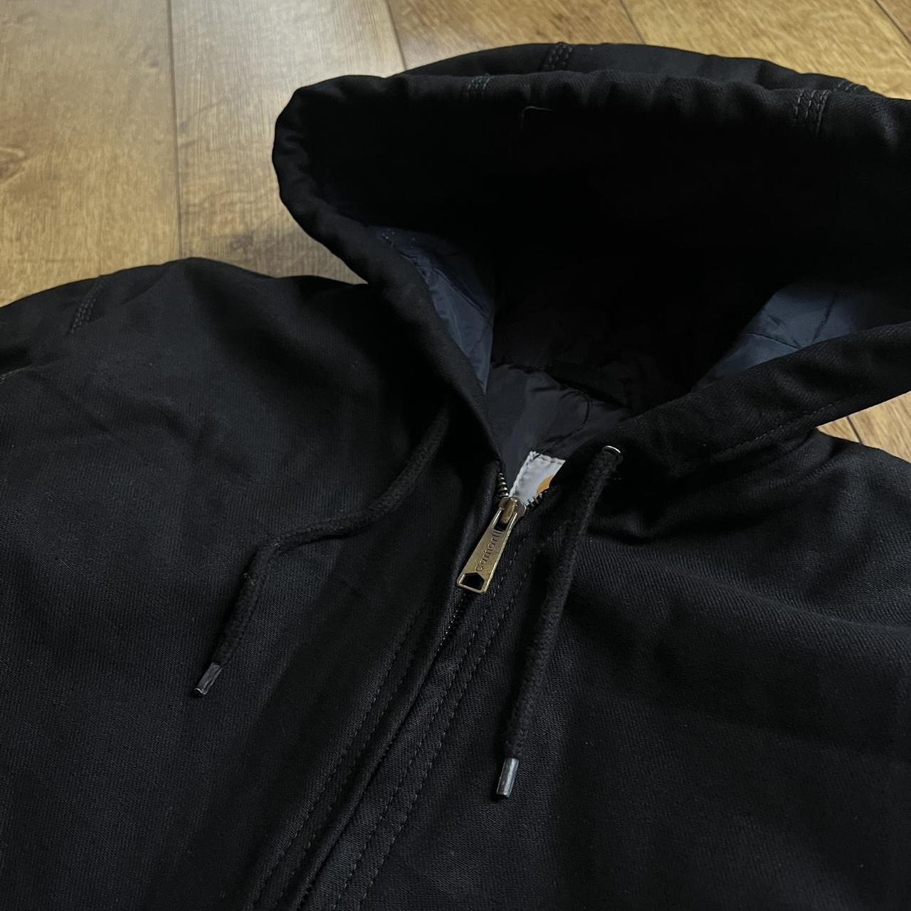 RARE Vintage Carhartt Blacked Out Reworked Hooded... - Depop