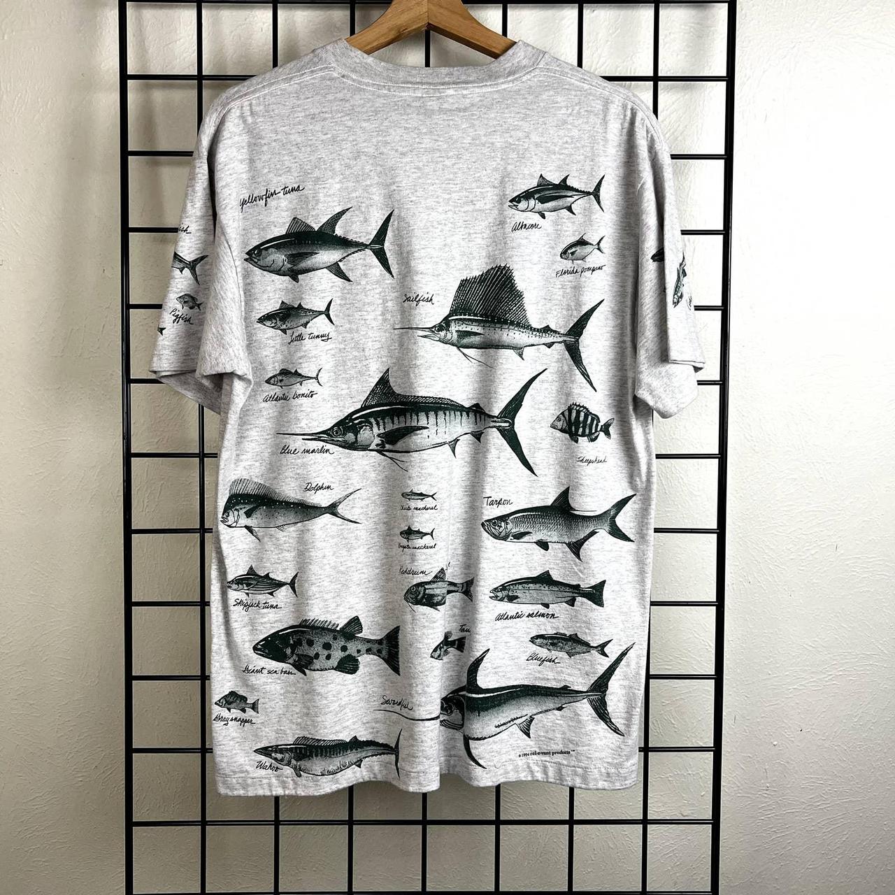 Vintage Florida fishing shirt with a Marlin. Good - Depop