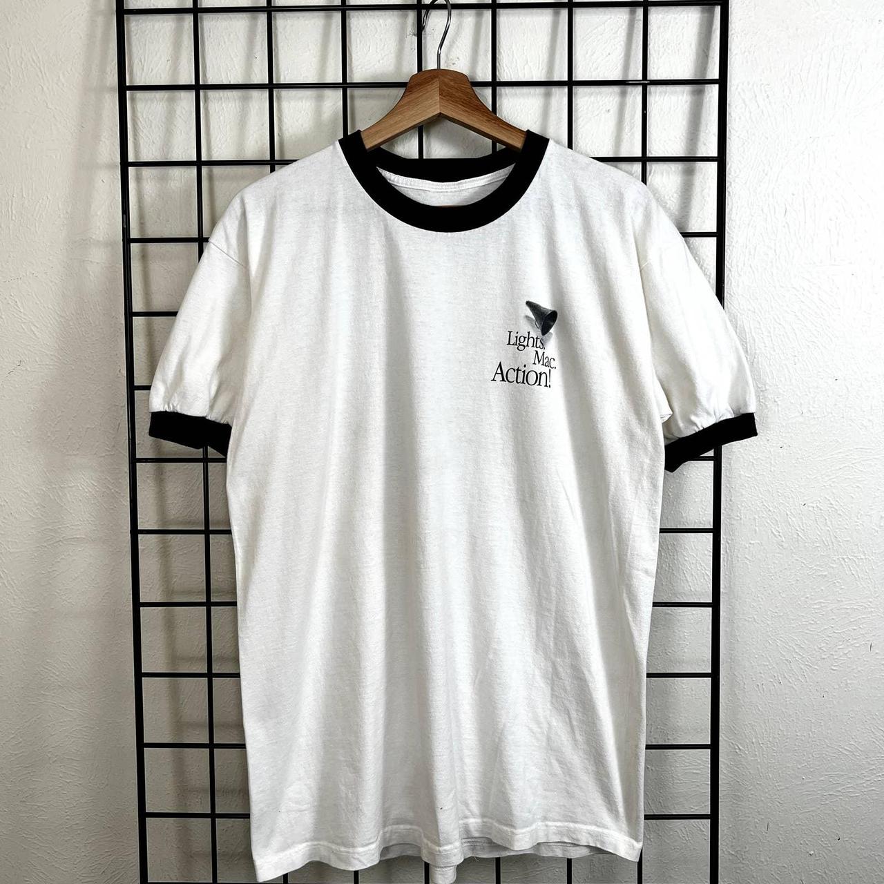 white t shirt apple cut