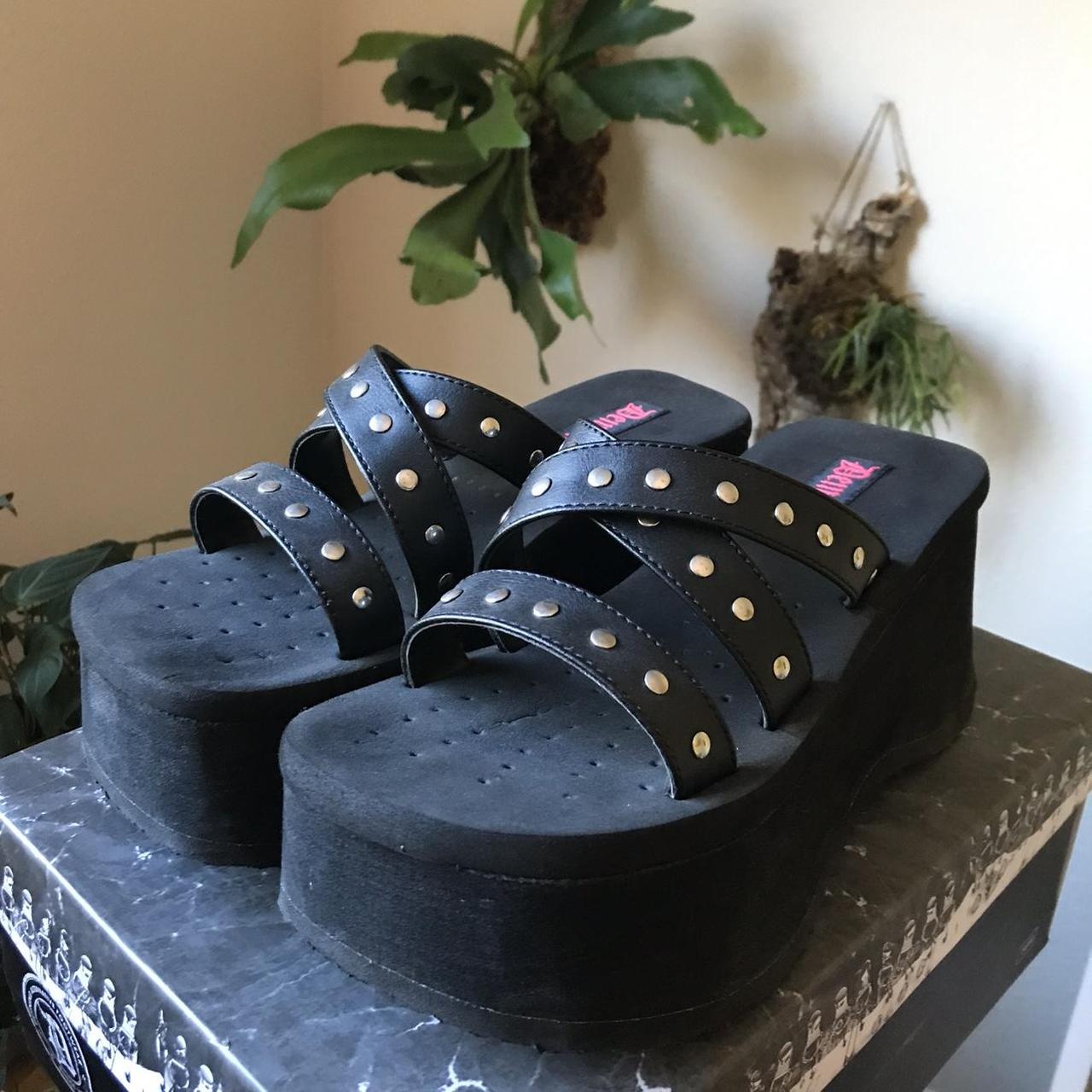 Sandalias Con Cuña Sandalias Demonia Funn-19 Mujer Negro - Main Image